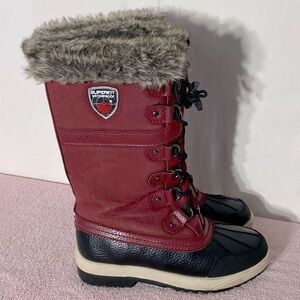 Superfit Red Lattila Lace Up Winter Boots 7